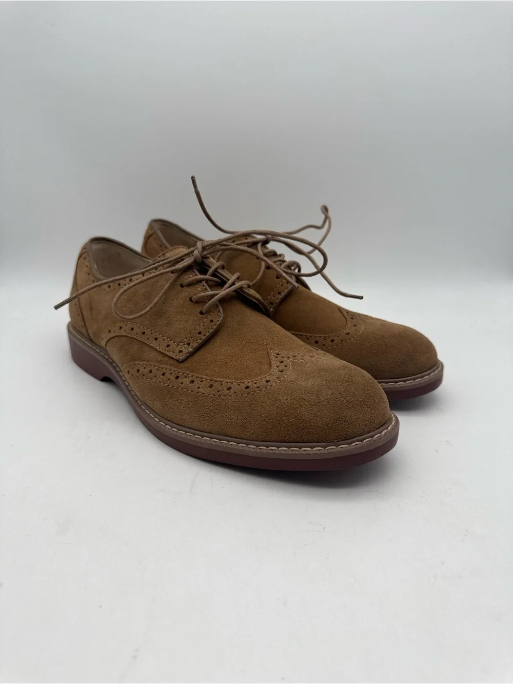 BRAND NEW GH Bass Pasadena Suede Oxford Shoes Tan Brown Men’s Size 9.5 M